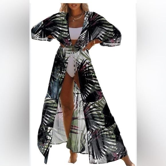 Other - Topical Multicolor Maxi Swim Coverup